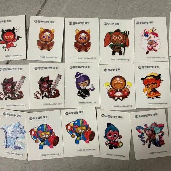 [BUNJANG] Cookie Run 21 Sticker Bundle Set / 쿠키런 띠부씰 21개 일괄