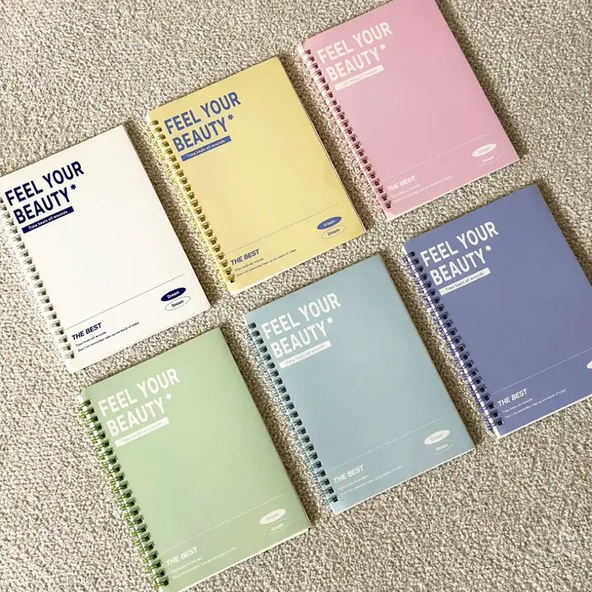 [BUNJANG] Pastel Spring Notebook Set (6 Books) / 귀여운 스프링노트