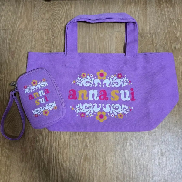 [BUNJANG] Anna Sui Purple Bag and Coin Purse Set / 안나수이 보라색 가방 + 동전지갑 세트
