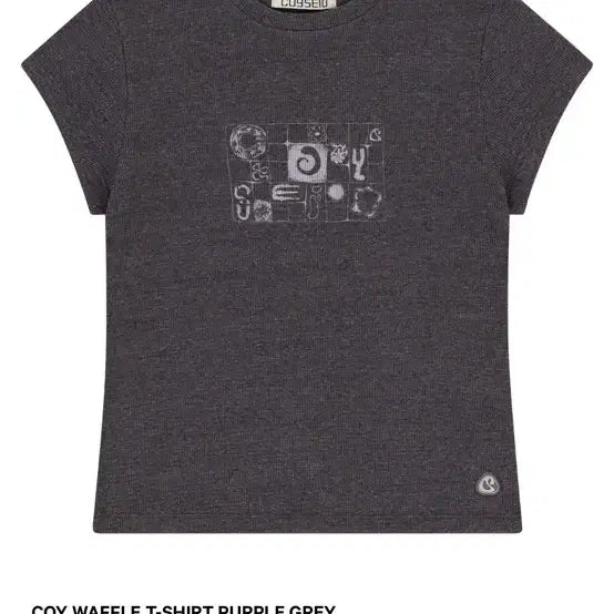 [BUNJANG] COYSEIO Waffle T-Shirt Purple Grey / COYSEIO 와플 티셔츠 퍼플 그레이