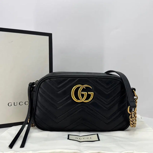 [BUNJANG] Gucci GG Marmont Small Crossbody & Shoulder Bag / [100%정품] 구찌 GG 마몽 스몰 크로스백 & 숄더백 (447632)