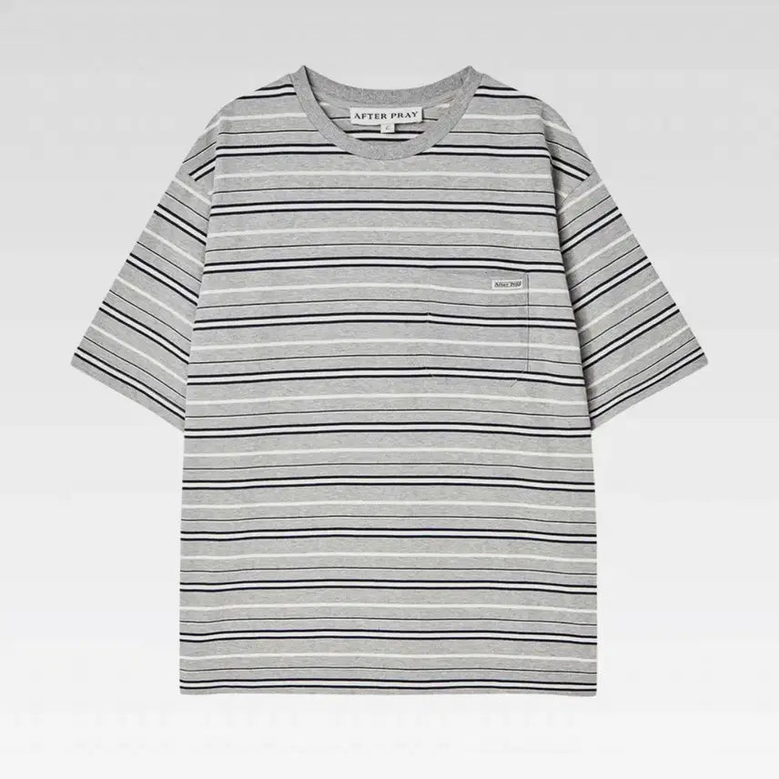 [BUNJANG] Afterpray Serengetti Stripe Short Sleeve T-Shirt / 애프터프레이 세렝게티 스트라이프 반팔 티셔츠