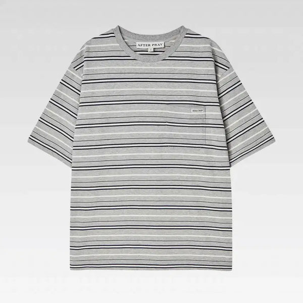 [BUNJANG] Afterpray Serengetti Stripe Short Sleeve T-Shirt / 애프터프레이 세렝게티 스트라이프 반팔 티셔츠