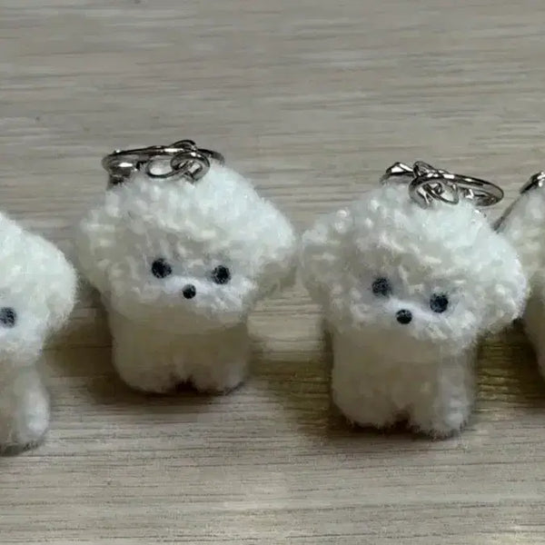 [BUNJANG] Dog Bichon Frise Figure Pendant Keyring Set / 4종류 열쇠고리 키링 피규어 펜던트 백참 키홀더 핸드폰줄 강아지 비숑