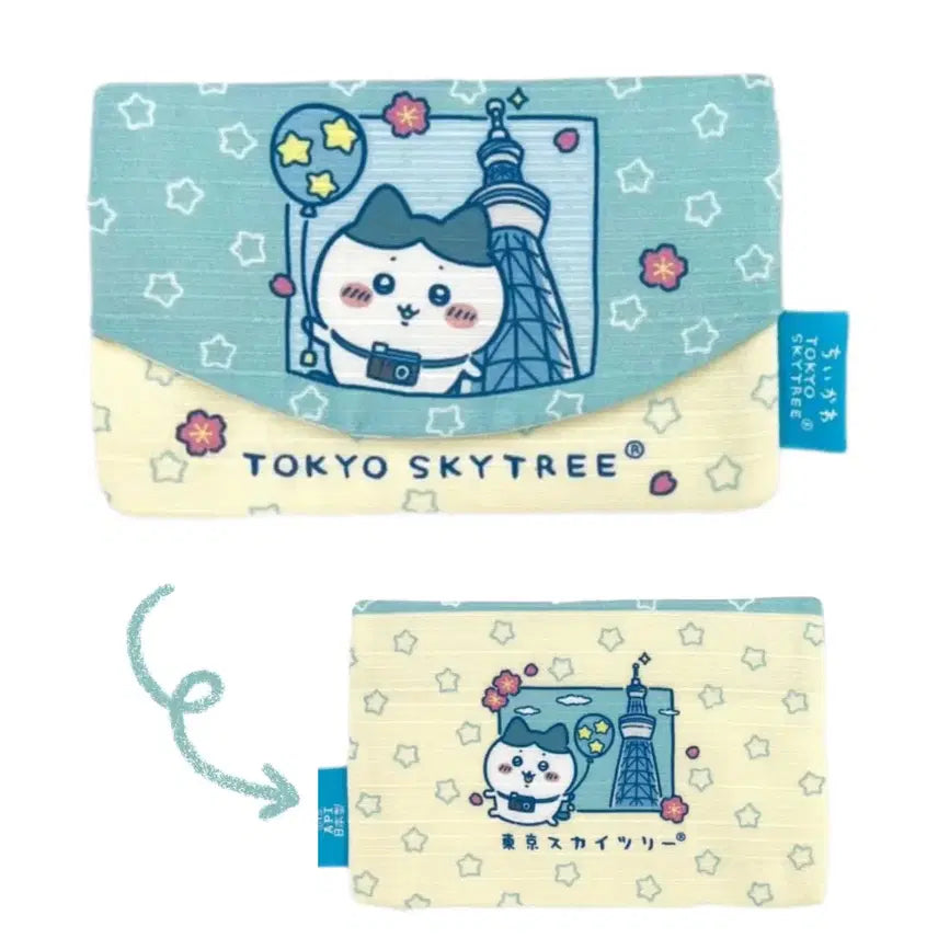 [BUNJANG] Tokyo Skytree Exclusive Hachiware Tissue Case & Pouch / 도쿄 스카이트리 한정 하치와레 티슈 케이스 겸 파우치