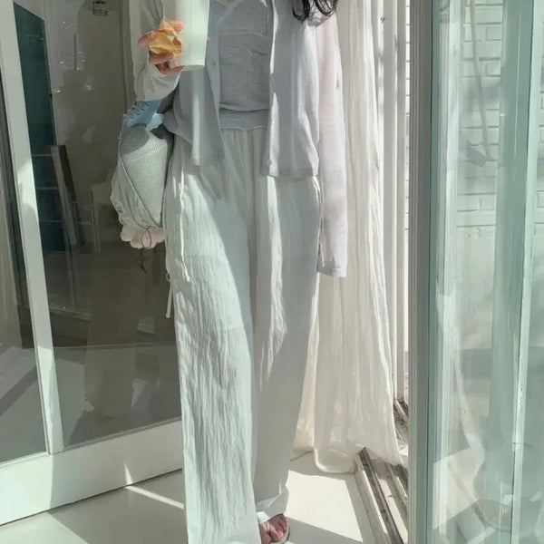 [BUNJANG] Fine Shopping Mall Cool Jogger Ribbon Pants Ivory / 피네 쿨조거 리본 팬츠 아이보리(새상품)