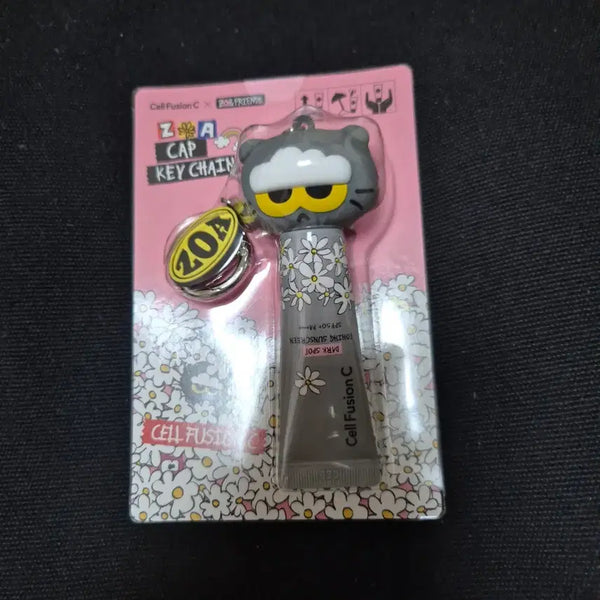 [BUNJANG] Cell Fusion C Joahn Friends Cap Keyring + Spot Toning Sunscreen 10ml (Sealed) / [미개봉] 셀퓨전씨 조앤프렌즈 캡 키링 + 잡티 토닝 썬스크린 10ml