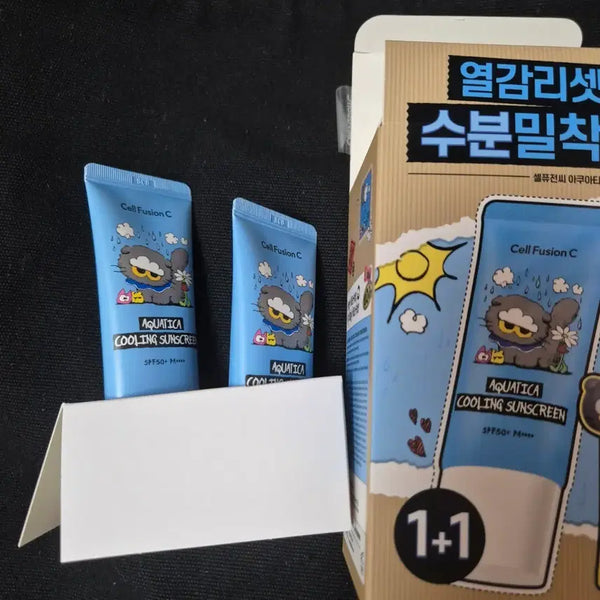[BUNJANG] Cell Fusion C Aquatica Cooling Sunscreen 35ml Double Set / [새상품] 셀퓨전씨 아쿠아티카 쿨링 썬스크린 35ml 더블 기획(캡키링X