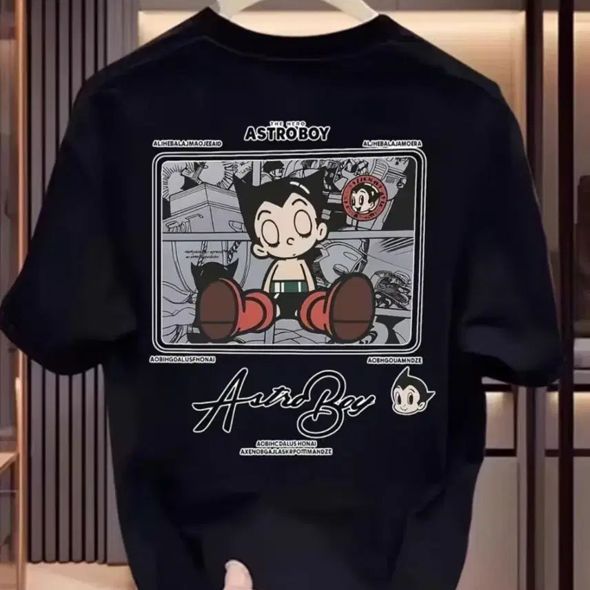 [BUNJANG] Astro Boy Black Short Sleeve T-Shirt / 아스트로보이 블랙 반팔 티셔츠