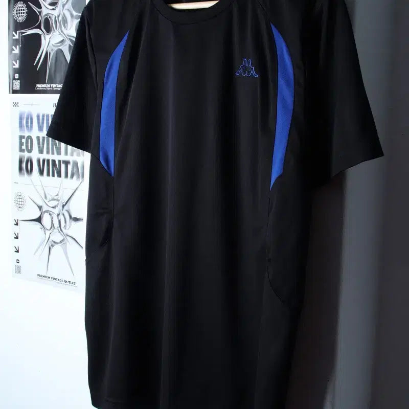 [BUNJANG] Kappa Half-Sleeve T-Shirt Black Old School XL / (XL) 카파 반팔 티셔츠 기능성 블랙 올드스쿨-7A5E