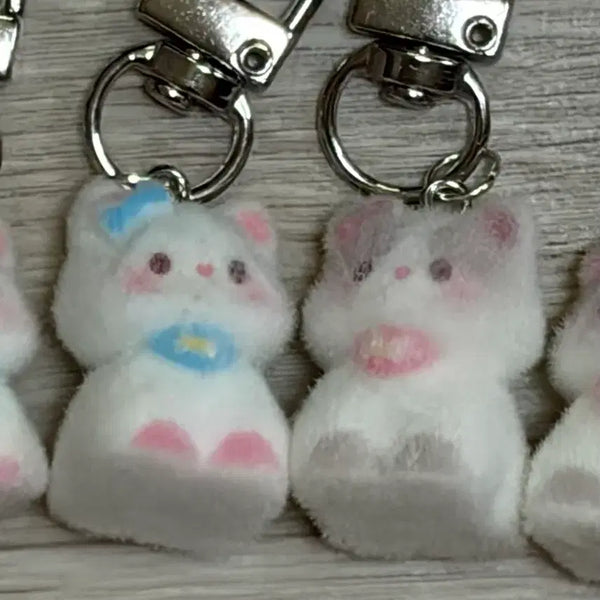 [BUNJANG] Set of 6 Cat Figurines Keychain Charm Bag Charm Phone Strap / 6종류 열쇠고리 키링 피규어 펜던트 백참 키홀더 핸드폰줄 턱받이 고양이