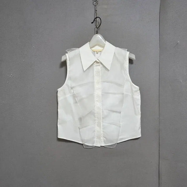 [BUNJANG] Alexisand Mesh Ruffle Blouse / 알렉시스앤 망사프릴 블라우스 n5111