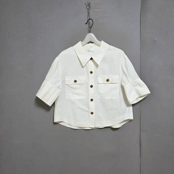 [BUNJANG] It Misha Large Button Blouse N5116 / 잇미샤 큰단추 블라우스  n5116