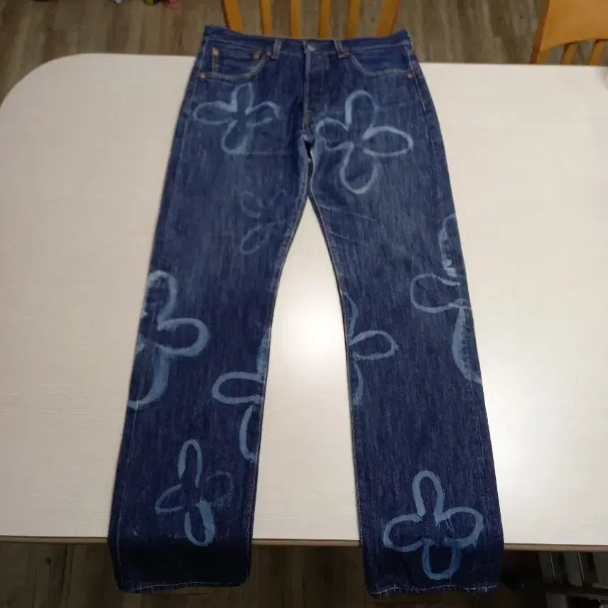[BUNJANG] Levi's 501 Washed Straight Leg Jeans (W32) / 32 리바이스501 워싱 일자진 진청 커스텀 32-409