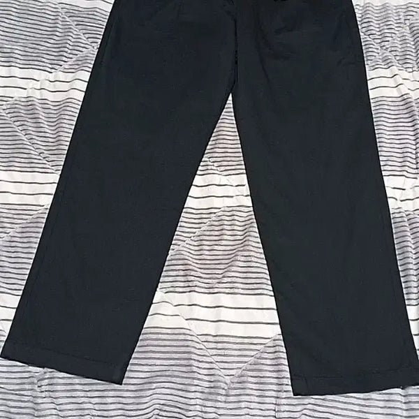 [BUNJANG] Unused Black Pants Size 33, Length 107 / 무신사 미사용 블랙팬츠 33인치 기장107