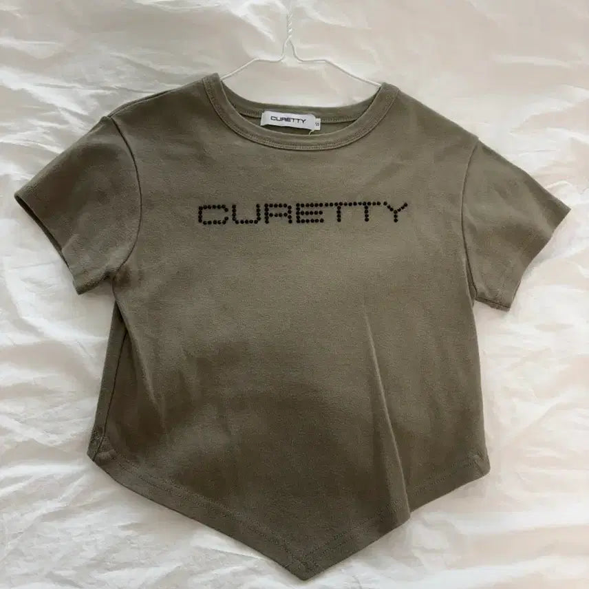 [BUNJANG] Curetty Short Sleeve T-Shirt Khaki / CURETTY 큐리티 반팔 티셔츠 카키