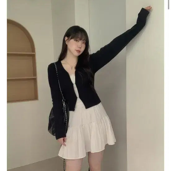 [BUNJANG] White Frill Mini Skirt / 화이트 프릴 스커트 새상품