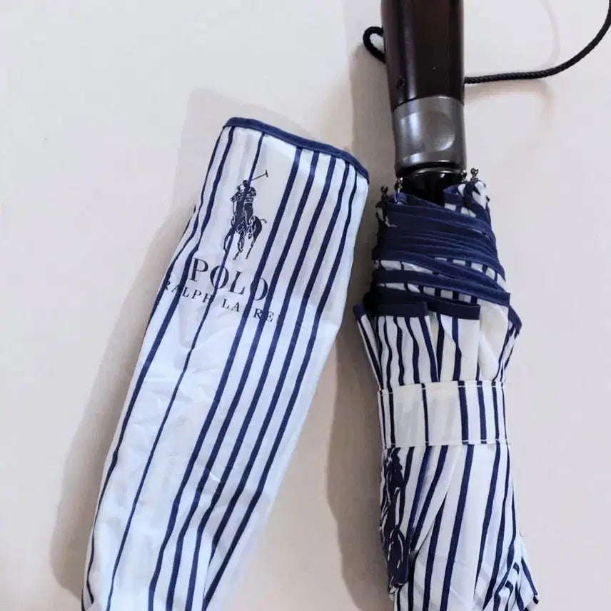 [BUNJANG] Polo Ralph Lauren Stripe Folding Umbrella / 폴로 랄프로렌 스트라이프 접이식 우산