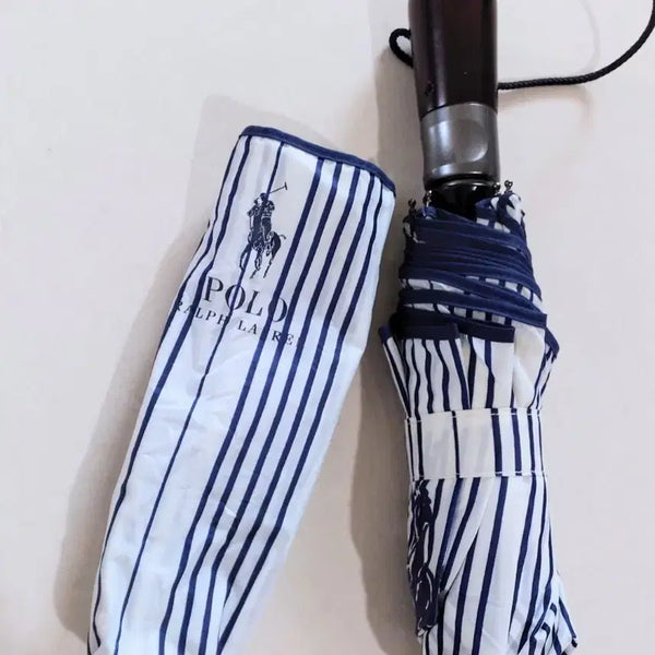 [BUNJANG] Polo Ralph Lauren Stripe Folding Umbrella / 폴로 랄프로렌 스트라이프 접이식 우산