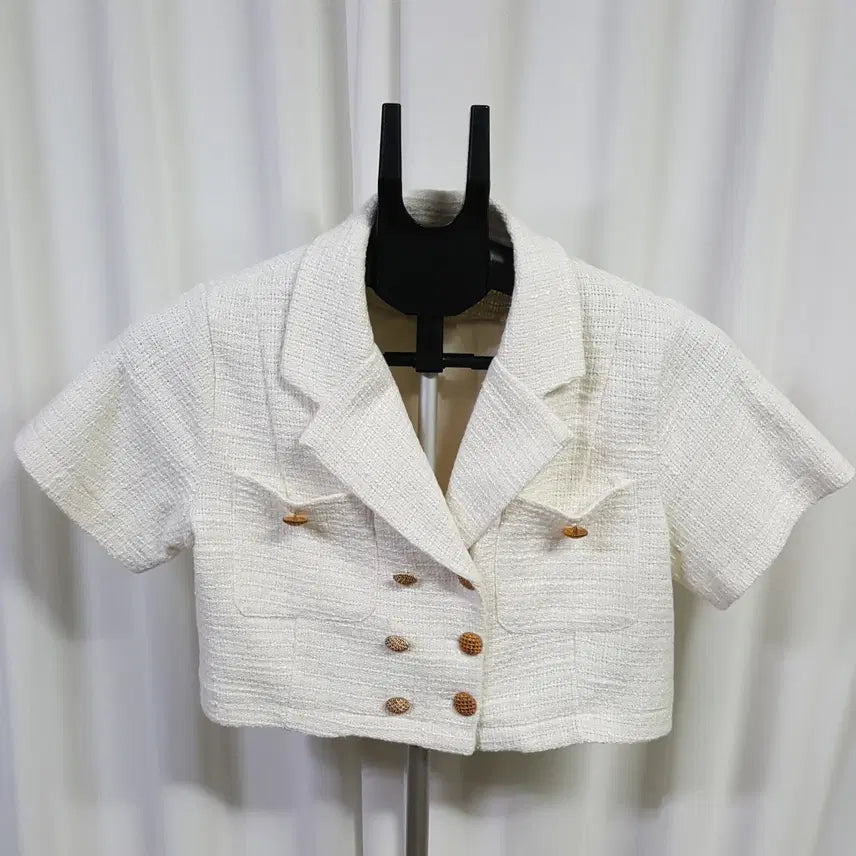 [BUNJANG] Oiljang Women's Tweed Short Sleeve Jacket Size 66 / 여성 트위드 반팔 자켓 66 오일장