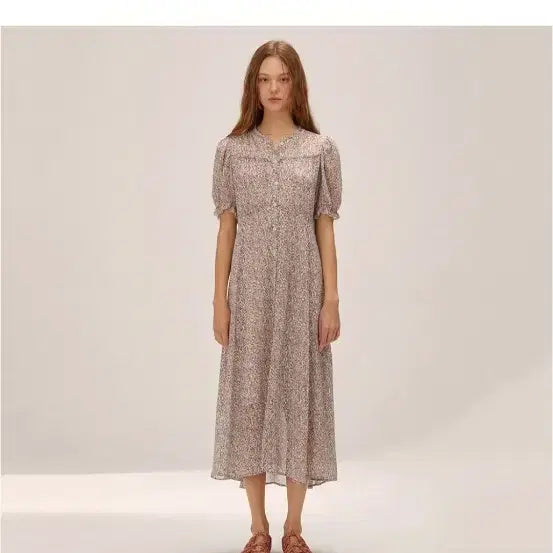 [BUNJANG] Thursday Island Patterned Full-Open Long Dress / 써스데이아일랜드 패턴풀오픈원피스