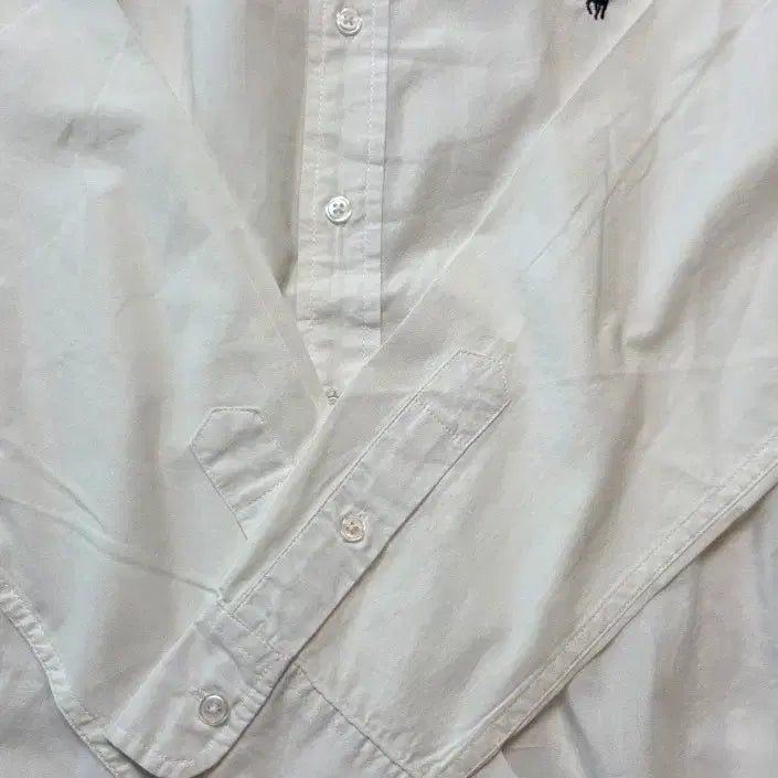 [BUNJANG] Polo Ralph Lauren White Shirt with Navy Pony Logo / 화이트 셔츠