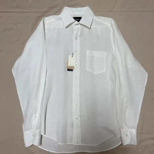 [BUNJANG] Drake's Ecru Linen Shirt L / 드레익스 에크루 린넨 셔츠 L