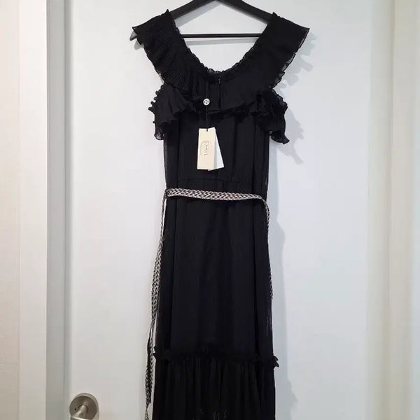 [BUNJANG] DEWL Black Pleated Long Dress Size 55 / 듀엘 블랙 플리츠 롱 원피스 55사이즈 새제품