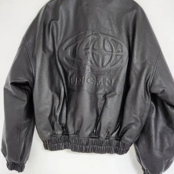 [BUNJANG] Genuine Leather Oversized Crop Jumper / 소가죽 오버핏 크롭점퍼