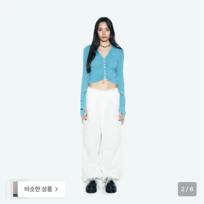 [BUNJANG] As If Calli Cargo Pants White / 에즈이프캘리 카고 팬츠