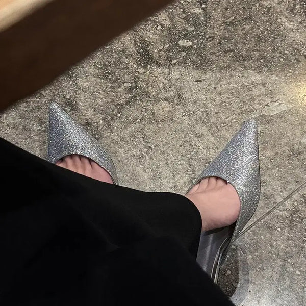 [BUNJANG] Guse Glitter Flat Mules (235mm) / (미착용새상품) 구즈 guse 글리터 플랫뮬 235