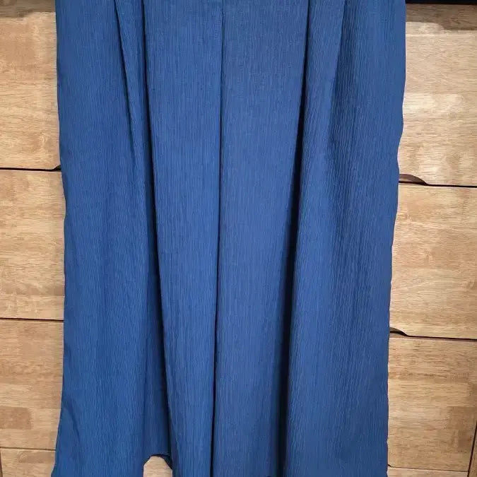 [BUNJANG] Navy Pleated Wide Skirt Pants / 네이비 치마 통바지