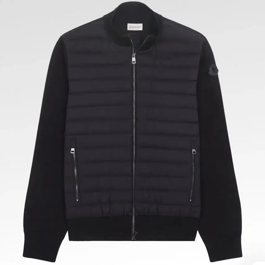 [BUNJANG] Moncler Black Badge Knit Padded Jacket / 몽클레어 블랙와펜 니트패딩