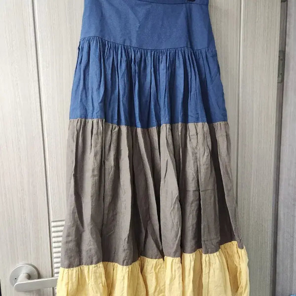 [BUNJANG] Double Standard Linen Long Skirt / 더블스탠다드 린넨 롱스커트