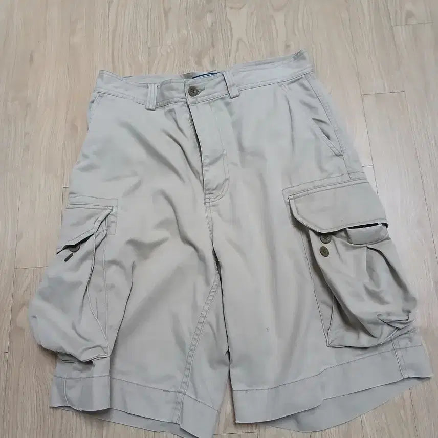 [BUNJANG] Polo Ralph Lauren Cargo Shorts Beige Cotton / 폴로 카고 반바지 베이지 면바지