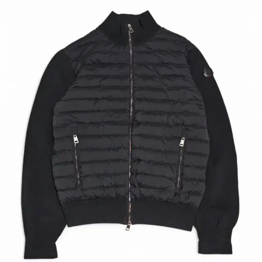 [BUNJANG] Moncler Black Badge Knit Padded Jacket / 몽클레어 블랙와펜 니트패딩