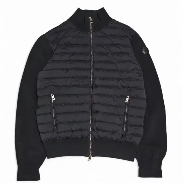[BUNJANG] Moncler Black Badge Knit Padded Jacket / 몽클레어 블랙와펜 니트패딩