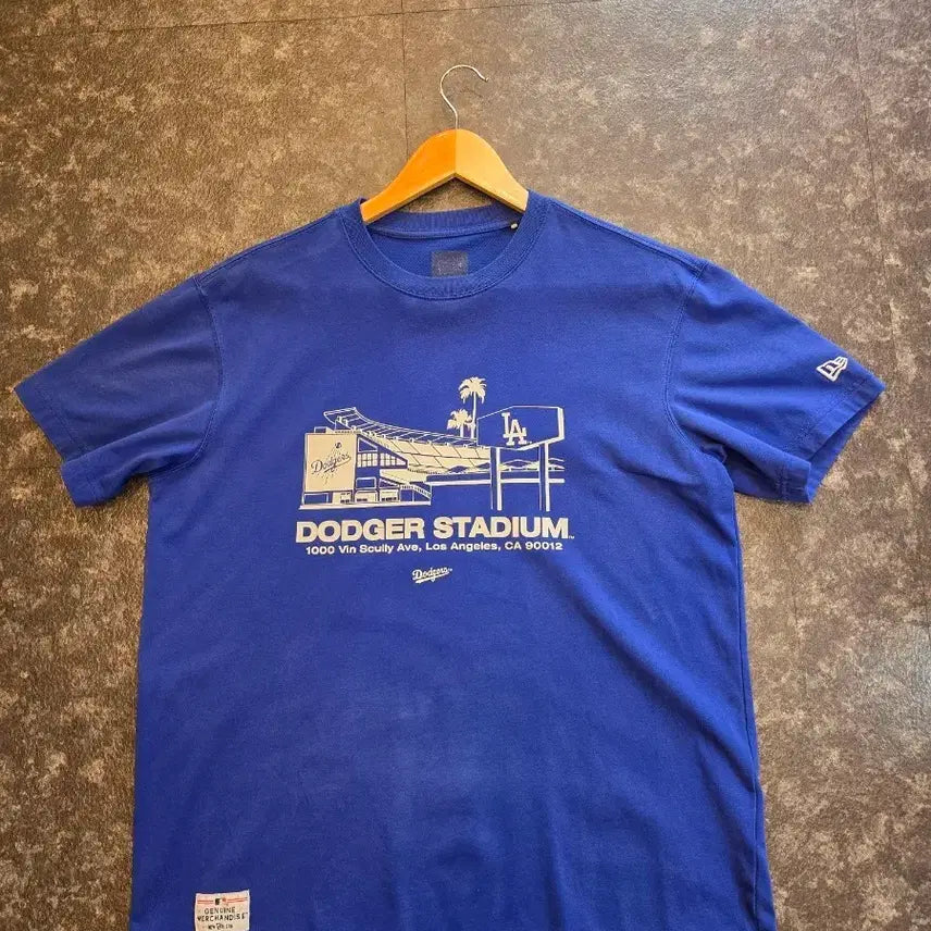 [BUNJANG] New Era MLB Stadium Print LA Dodgers T-Shirt / 뉴에라 MLB 스타디움 프린트 LA 다저스 티셔츠
