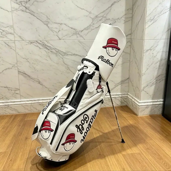 [BUNJANG] Malbon Stand Golf Bag White / (새상품)말본 스탠드 골프백 캐디백 화이트