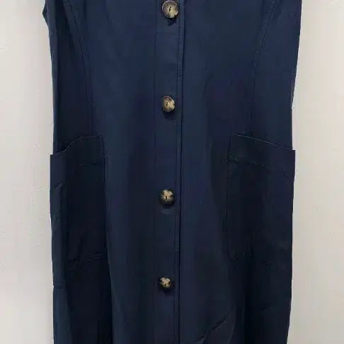 [BUNJANG] Belted V-Neck Vest Dress / 리스트 벨티드 브이넥 베스트 원피스(66)