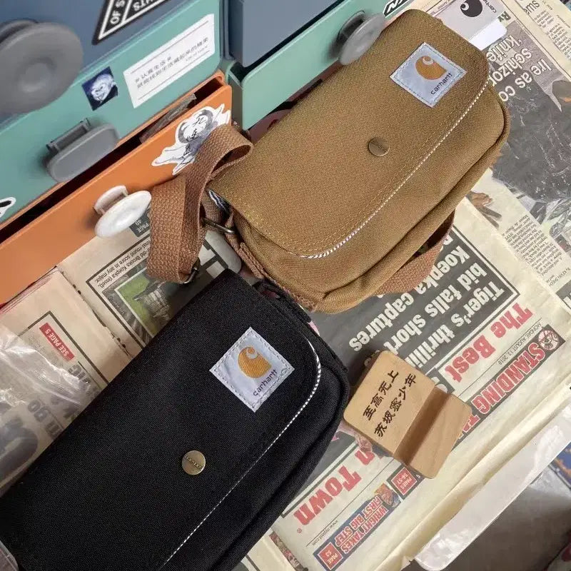 [BUNJANG] Carhartt Mini Crossbody Bag Brown/Black / 칼하트 미니 크로스백 브라운&블랙