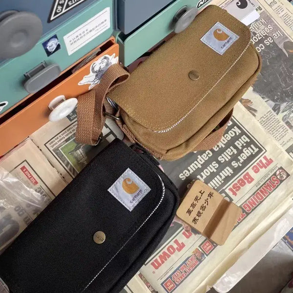 [BUNJANG] Carhartt Mini Crossbody Bag Brown/Black / 칼하트 미니 크로스백 브라운&블랙
