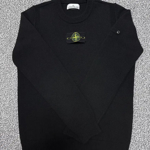 [BUNJANG] Stone Island 23FW Lambswool Knit Black M / [M] 스톤아일랜드 램스울 니트 23FW