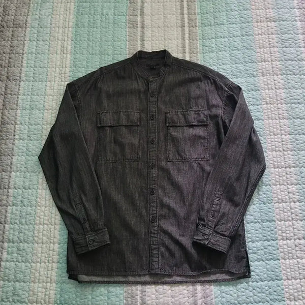 [BUNJANG] Jill Stuart New York Two Pocket Black Denim Overshirt / 질스튜어트 뉴욕 Jill stuart New York 흑청데님 오버셔츠