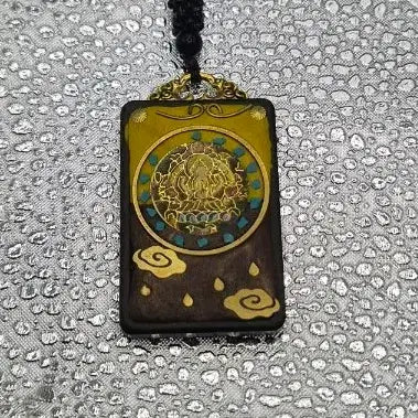 [BUNJANG] Natural Ebony Tanka Necklace Sweater Pendant Necklace / 천연 흑단 탕카 목걸이 스웨터 펜던트 목걸이
