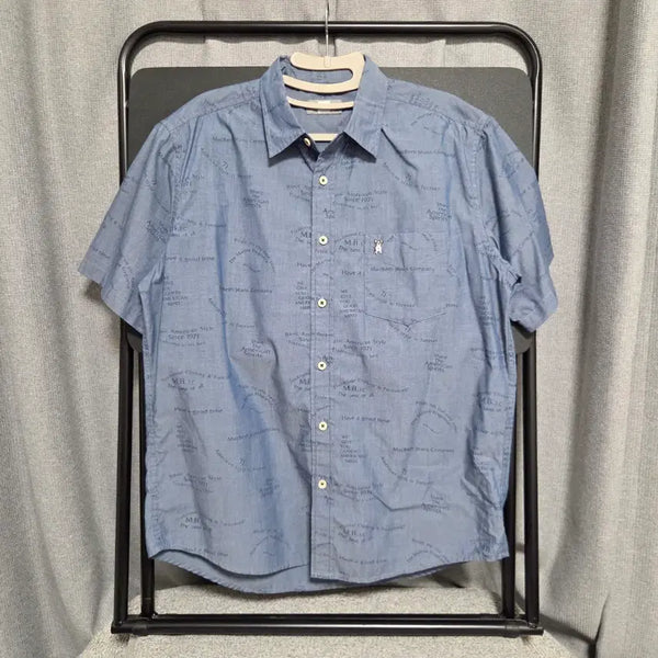 [BUNJANG] Mac Beth Vintage Short Sleeve Shirt Sky Blue L / Mac Beth 빈티지 반팔 셔츠 L(100)