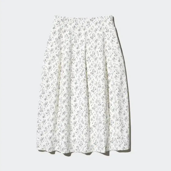 [BUNJANG] Uniqlo Cotton Skirt Flower Pattern - Size M / 유니클로 코튼 스커트 M 플라워패턴