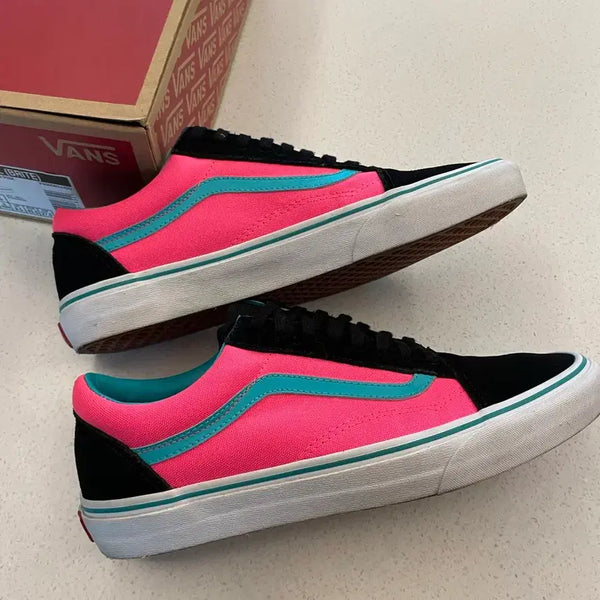 [BUNJANG] Vans Old Skool Bright Neon Pink 275 Shoes / 반스 올드스쿨 브라이트 네온 핑크 275 DPR 착용