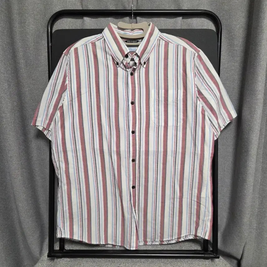 [BUNJANG] Wilkes Bashford Vintage Striped Short Sleeve Shirt L / Wilkes Bashford 빈티지 반팔 셔츠 L(100)