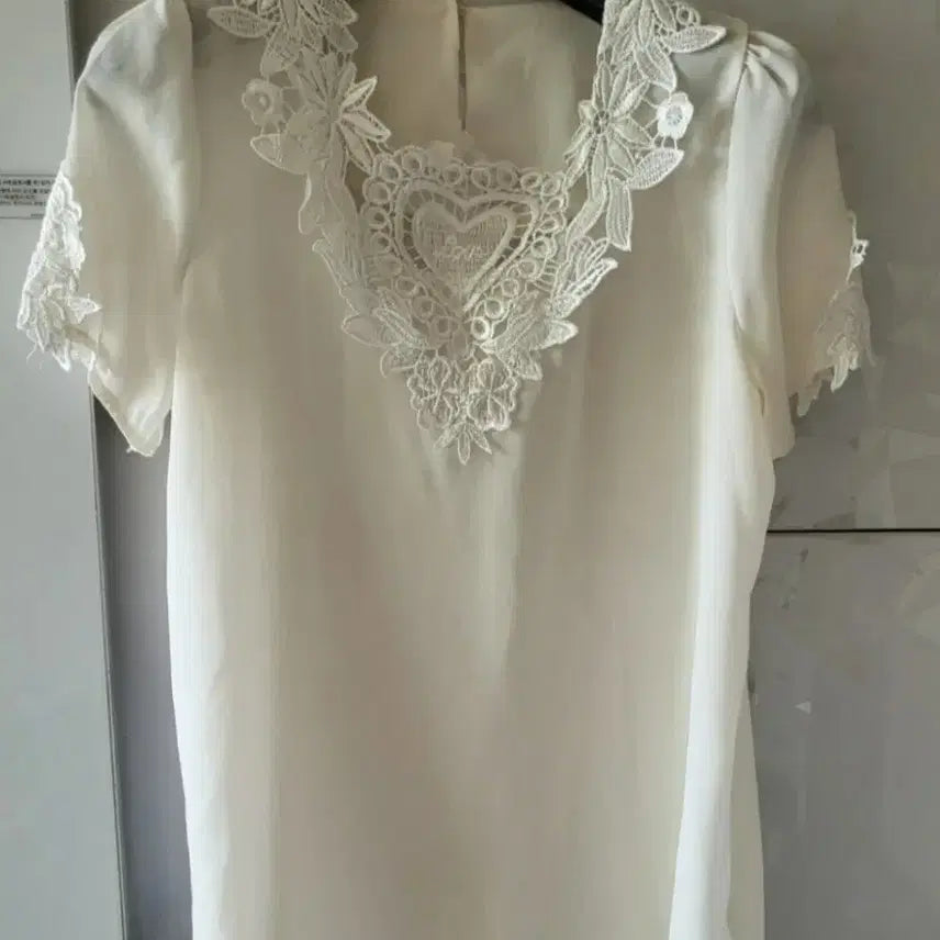 [BUNJANG] Olivia Lauren Lace Chiffon Blouse / 레이스블라우스// 올리비아로렌 쉬폰블라우스